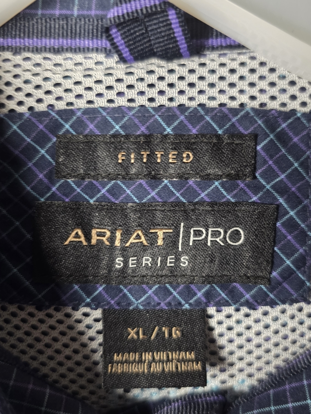 Ariat: Men’s Pro Series Navy Team Sully Fitted Shirt Sz XL - Picture 2 of 9